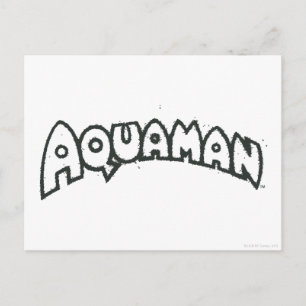 Postal Logotipo negro grunge Aquaman 2