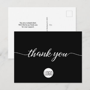 Postal Logotipo negro y blanco Agradecimiento a nuestros 