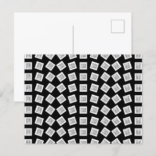 Postal Logotipo o patrón de imagen único   Negro (editabl