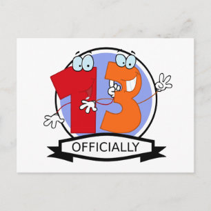 Postal Logotipo oficial de cumpleaños 13