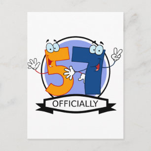 Postal Logotipo oficial de cumpleaños 57