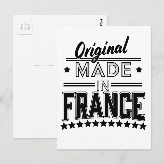 Postal Logotipo original hecho en Francia (Anverso / Reverso)