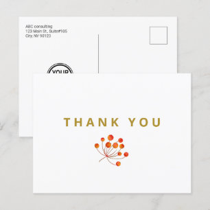 Postal Logotipo personalizado de agradecimiento para empr