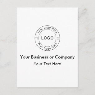 Postal Logotipo personalizado de su empresa