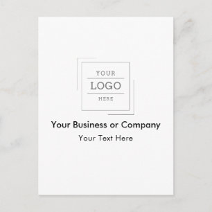 Postal Logotipo personalizado de su empresa