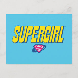 Postal Logotipo Pop Supergirl