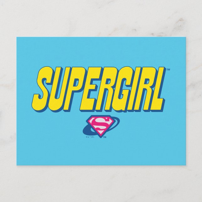 Postal Logotipo Pop Supergirl (Anverso)