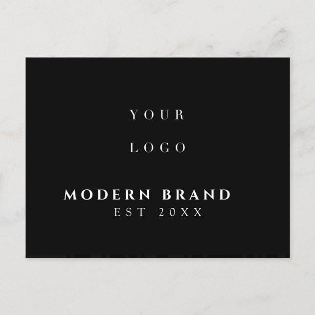 Postal Logotipo profesional elegante moderno (Anverso)