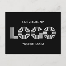 Logotipo rectangular moderno en blanco y negro