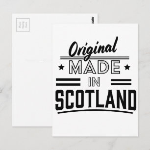 Postal Logotipo retro original hecho en Escocia