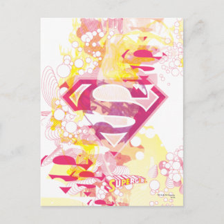 Postal Logotipo Retro Supergirl