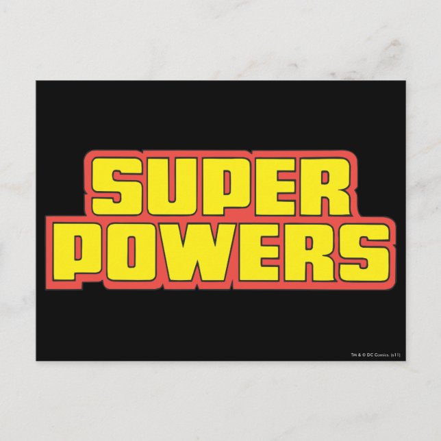 Postal Logotipo Super Powers™ Amarillo (Anverso)