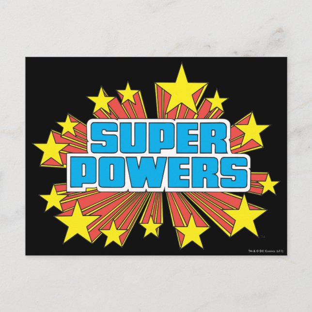 Postal Logotipo Super Powers™ Azul (Anverso)