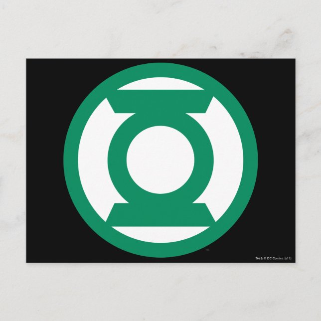 Postal Logotipo verde 13 de la linterna (Anverso)