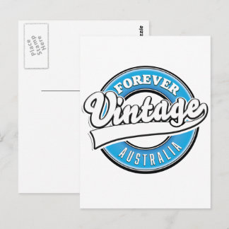 Postal logotipo vintage Australia para siempre