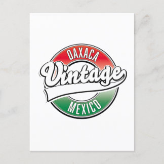 Postal Logotipo vintage de Oaxaca México. imán