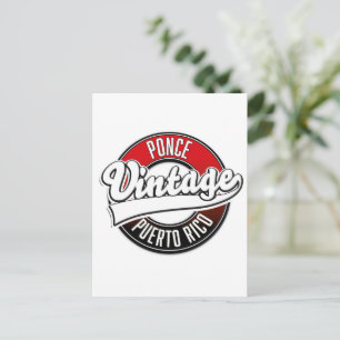 Postal logotipo vintage de Ponce Puerto Rico