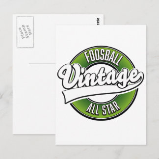 Postal Logotipo vintage de todas las estrellas de futbolí