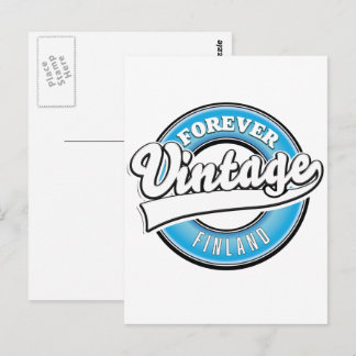 Postal logotipo vintage forever Finlandia