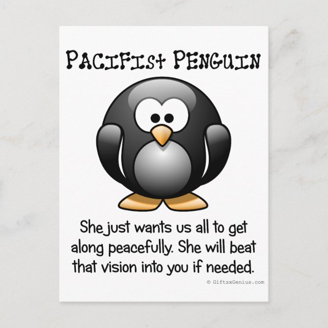 Postal Lograr la paz mediante la violencia (Anverso)