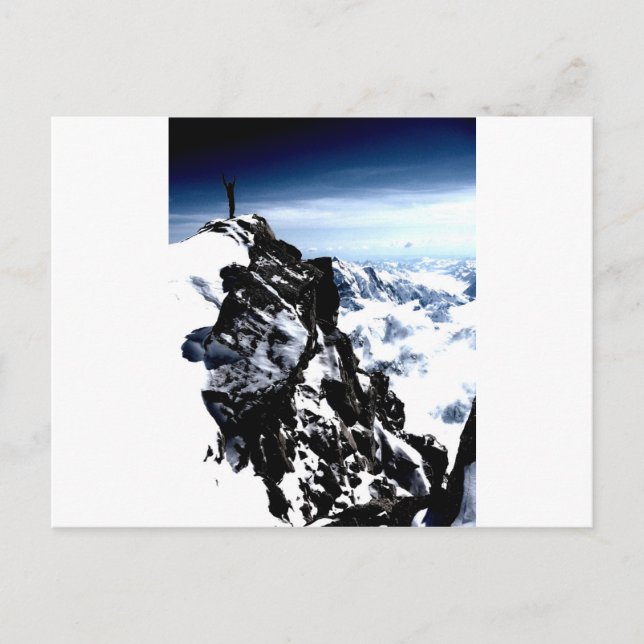 Postal Logro del Montañero Invierno de Nieve (Anverso)