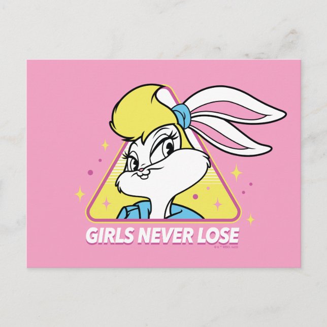 Postal Lola Bunny Chicas nunca pierden (Anverso)
