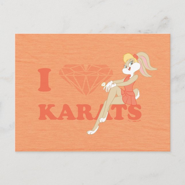 Postal Lola Bunny I Heart Karats (Anverso)