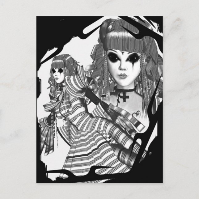 Postal lolita gótica (Anverso)