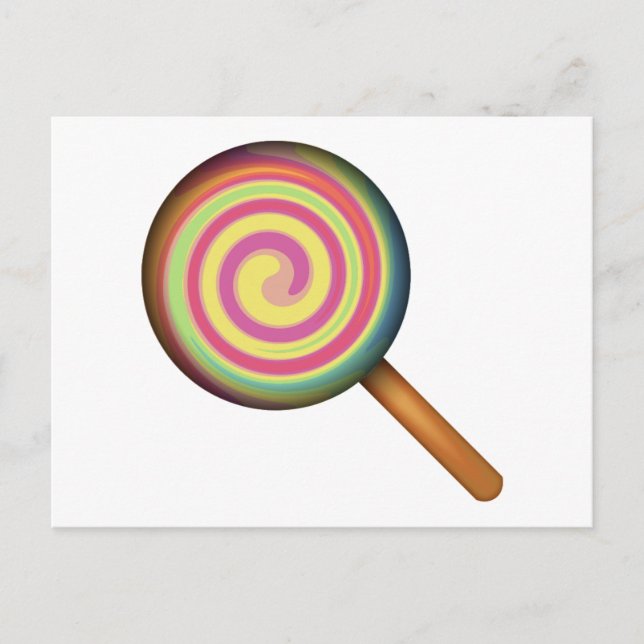 Postal Lollipop Candy - Emoji (Anverso)