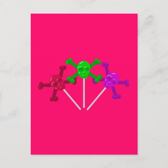 Postal Lollipops de cráneo (Anverso)