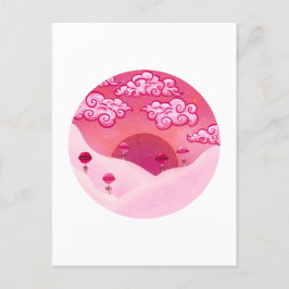 Postal Lollipops y bonito nubes ilustracion