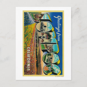 Postal Lompoc, California - Escenas de letras grandes