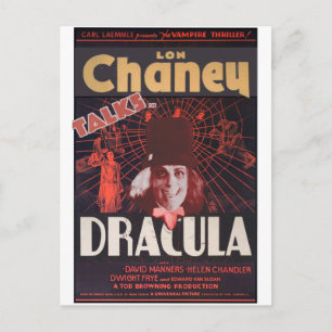Postal Lon Chaney como Drácula