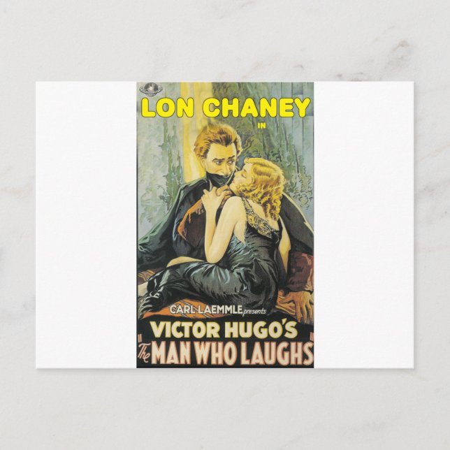 Postal Lon Chaney es el hombre que se ríe (Anverso)