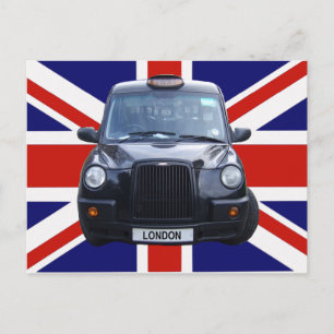 Postal London Black Taxi Cab