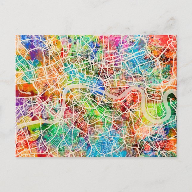 Postal London England Street Map (Anverso)