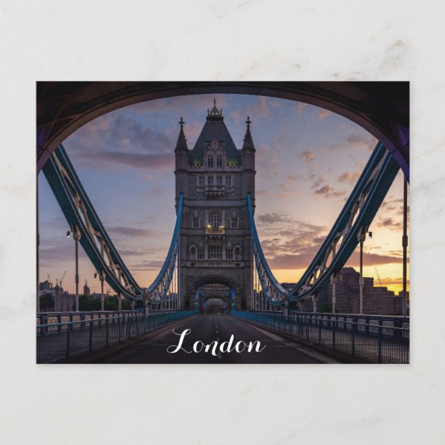Postal London England Tower Bridge Sunset (Anverso)