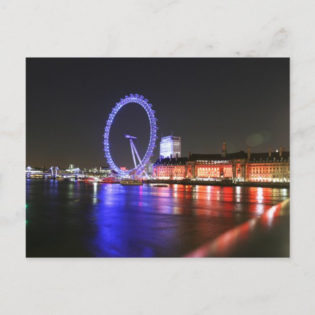 Postal London Eye de Noche (Anverso)