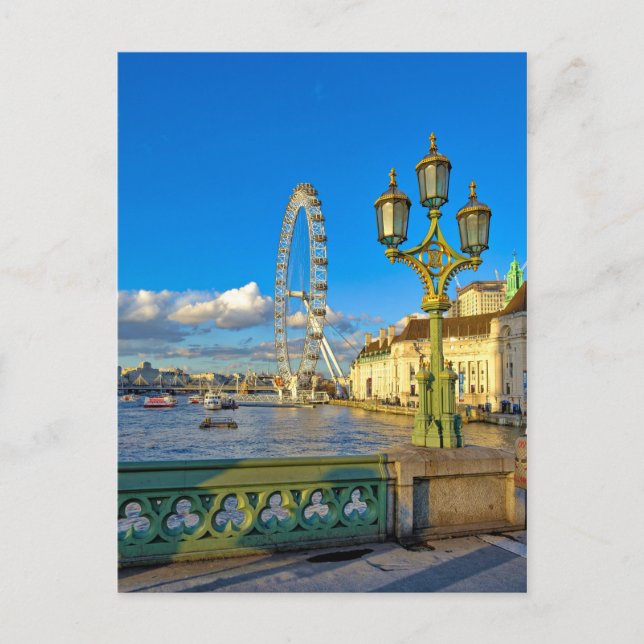 Postal London Eye, London UK Postcard (Anverso)