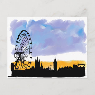 Postal London Eye Skyline Art, Regalos que puedes persona