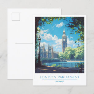 Postal London Parliament England Viajes de época