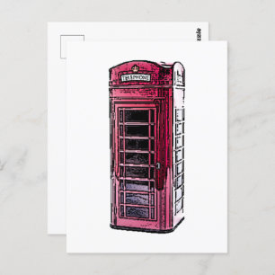 Postal London Red Telepoth British Travel Art