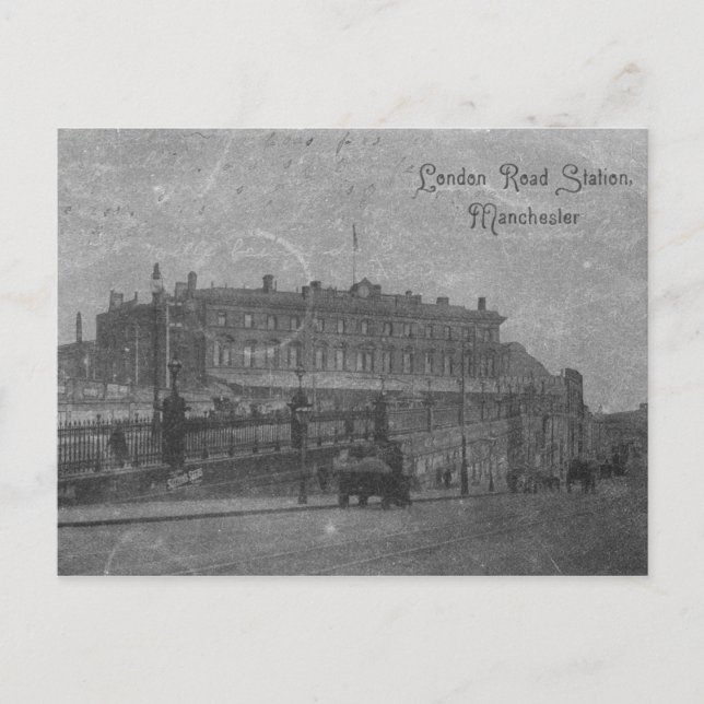 Postal London Road Station, Manchester, c.1910 (Anverso)