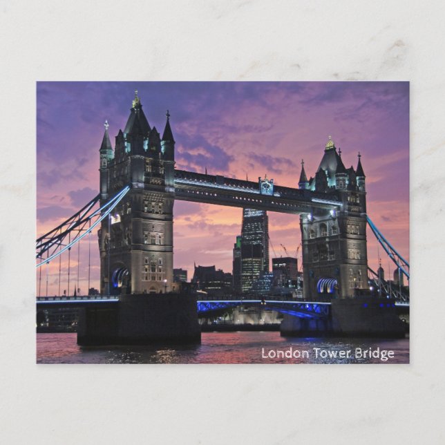 Postal London Tower Bridge Sunset (Anverso)