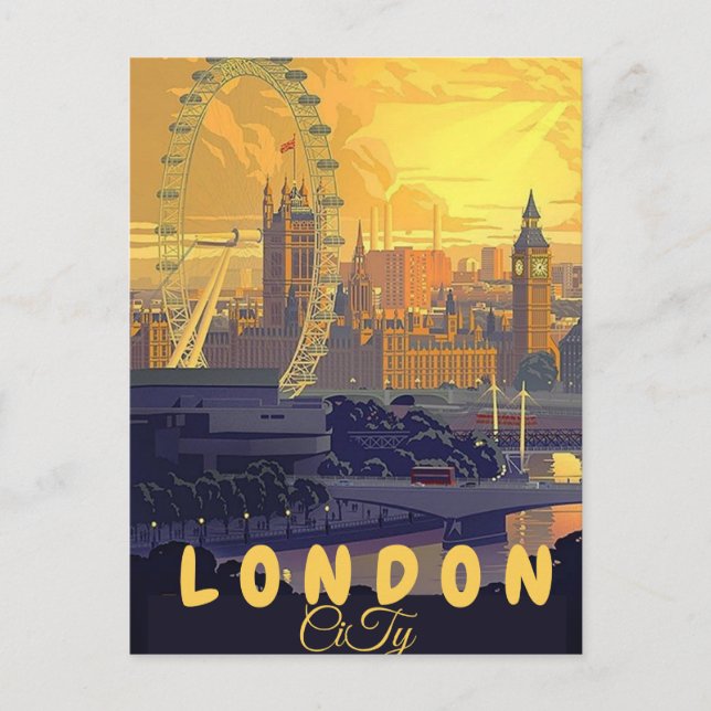 Postal London Travel Postcard Art, London Travel Art, Ing (Anverso)