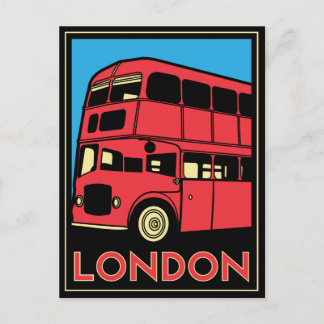 Postal london westminster england art deco retro poster