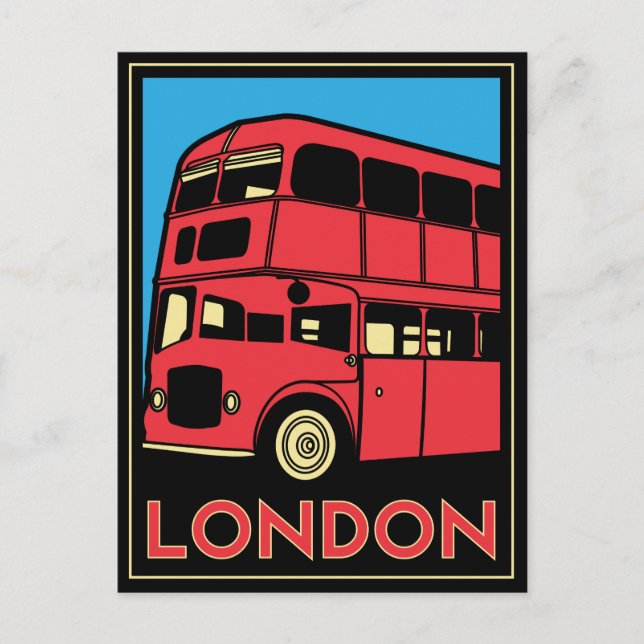Postal london westminster england art deco retro poster (Anverso)