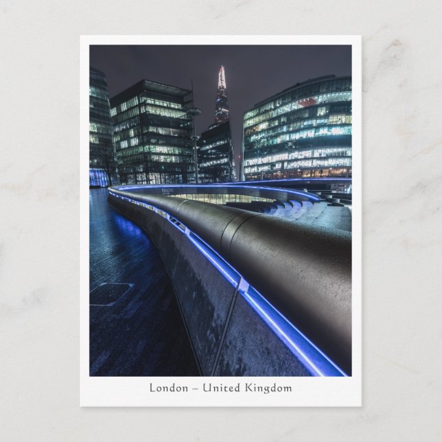 Postal Londres de noche (Anverso)