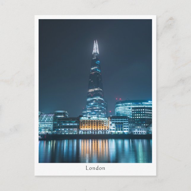 Postal Londres de noche (Anverso)