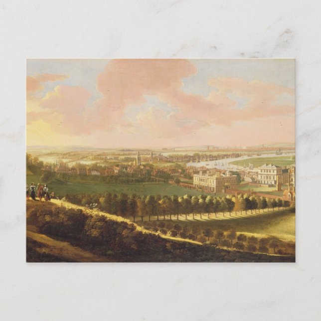 Postal Londres desde Greenwich Hill, c.1680 (aceite sobre (Anverso)